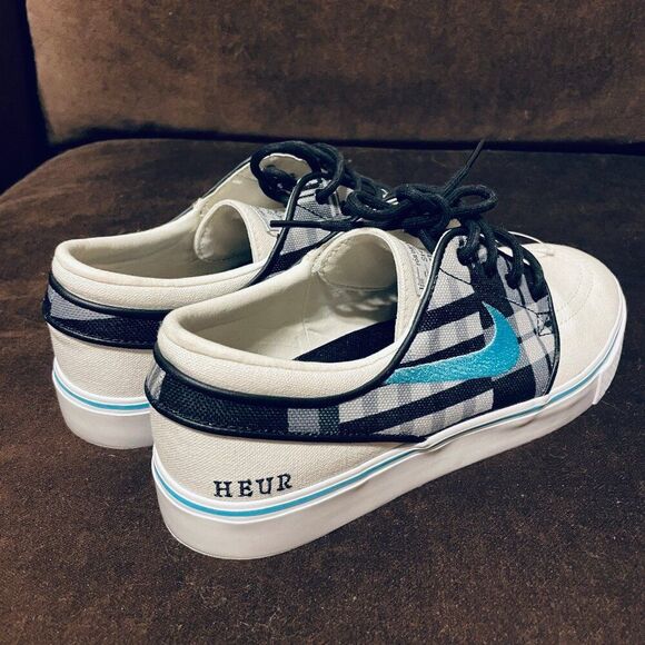 Nike SB Zoom Janoski Nike ID factory custom plaid tiffany blue Mens 8 US 41 EUR - Picture 5 of 10